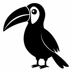 Elegant Toucan Silhouette Design