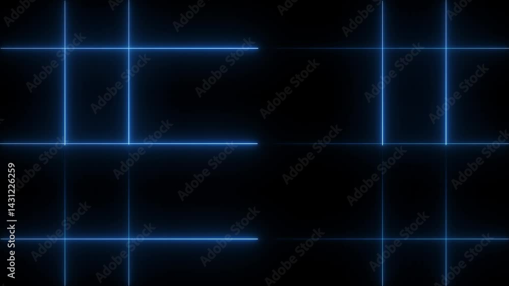 Poster abstract glowing neon lines lights moving on a background animation.