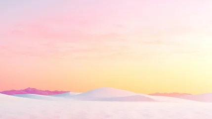  Pastel Sunset Over White Sand Dunes © bolang