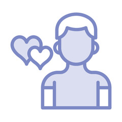 Boy In Love vector, pixel perfect, illustrator file 
