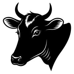 black and white cow