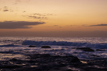 Sun rising on the South Coast of South Africa in Uvongu, Margate. 