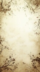 An elegant champagne color gradient background with delicate floral and branch motifs creating a textured and vintage inspired backdrop for artistic designs.