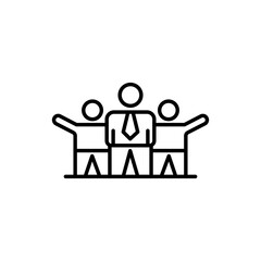 corporate culture icon with line style isolated on white background, eps file and easy to edit and change color.
