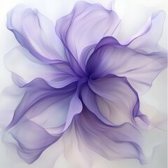 Ethereal bloom in shades of lavender and violet a delicate dance of light and shadow creating a captivating abstract floral artwork with a dreamy and serene mood