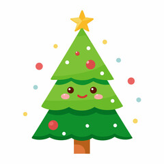 christmas tree vector illustration