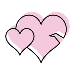 Broken Heart vector, pixel perfect, illustrator file 
