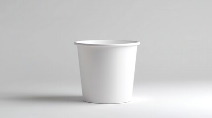 A stunning image of stunning image of white blank popcorn bucket for placing your graphics, Packaging template mockup isolated on white background.