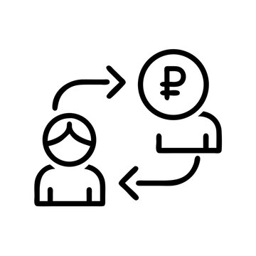Money exchange icon financial transaction urban setting digital content close-up view modern concept