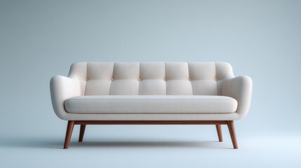 Fototapeta premium capture serene minimalistic room with single modern piece of furniture as focal point