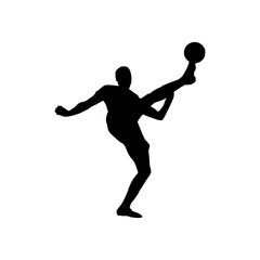 soccer player silhouette. Football player silhouette
