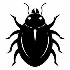 Flat Black Sea Ladybug Graphic Design