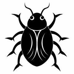 Flat Black Sea Ladybug Graphic Design