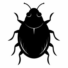 Flat Black Sea Ladybug Graphic Design