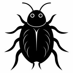 Flat Black Sea Ladybug Graphic Design