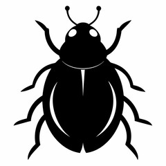 Flat Black Sea Ladybug Graphic Design