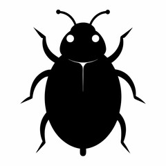Flat Black Sea Ladybug Graphic Design