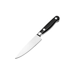 Obraz premium Sleek Modern Kitchen Knife with Black Handle Isolated on Transparent Background