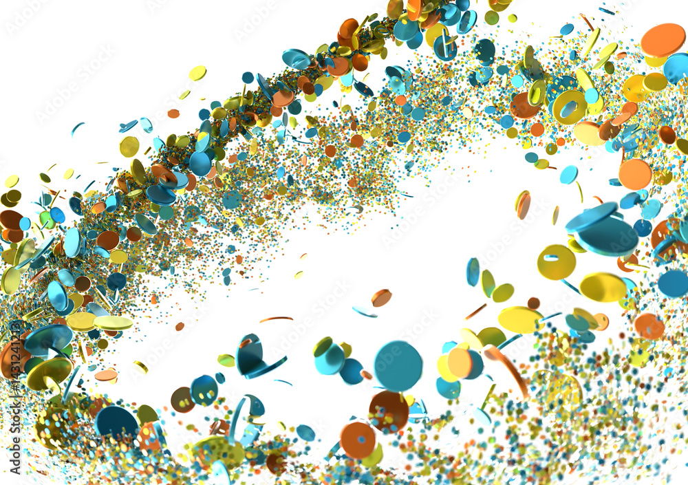 Poster Colorful Exploding Circle Abstract