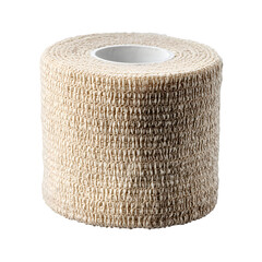 New natural medical bandage roll isolated on white, clipping path --v 7.0