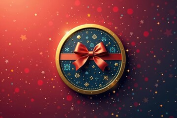 Modern minimal gold circle gift card mockup, clean lines, promotional, editable