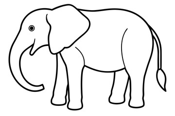 Fototapeta premium Trendy Elephant Vector Art