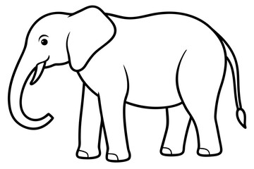 Trendy Elephant Vector Art