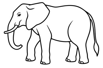 Fototapeta premium Trendy Elephant Vector Art