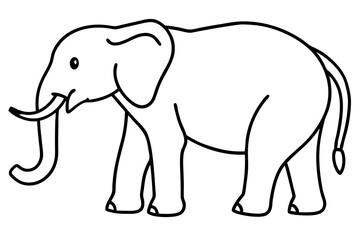 Fototapeta premium Trendy Elephant Vector Art