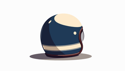 Vintage police motorcycle helmet illustration, retro design concept