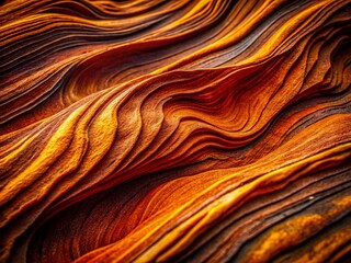 Macro Photography: Cinnamon Slate Waves - Abstract Textured Background