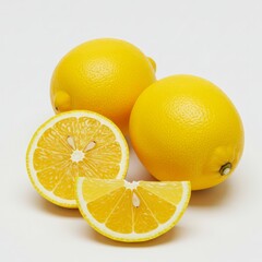 lemon on white background