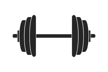 Barbell silhouette vector design isolated on a white background