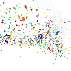 silver confetti explosion festive background