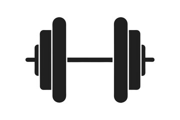 Barbell silhouette vector design isolated on a white background