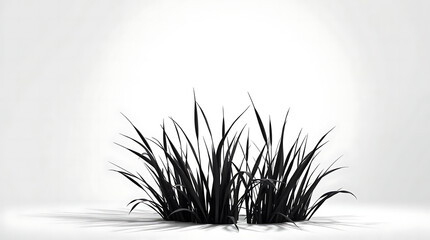 Green grass isolated on white background