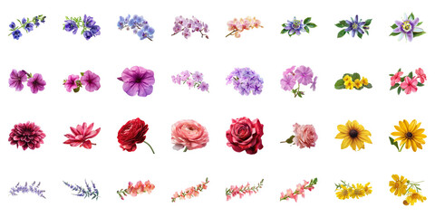 Beautiful Floral Collage for Design