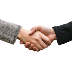 handshake isolated on white background