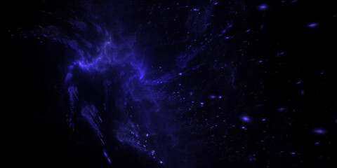 blauer galaktischer Sternennebel im Universum – wissenschaftlicher Hintergrund, schwarz,...