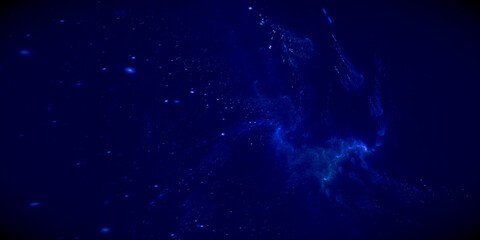 blauer galaktischer Sternennebel im Universum – wissenschaftlicher Hintergrund, schwarz,...