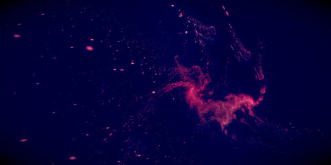 roter galaktischer Sternennebel im Universum – wissenschaftlicher Hintergrund, schwarz,...