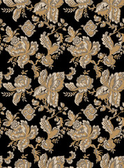 An amazing baroque seamless floral pattern for design prints