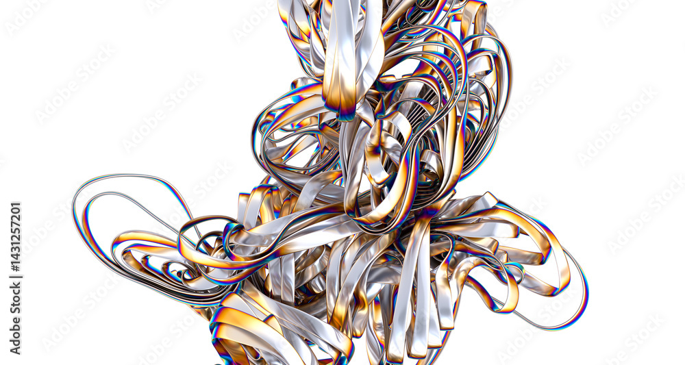 Aufkleber chromatic extravaganza: a dazzling 3d display of colors