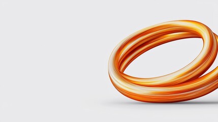 Fototapeta premium Abstract golden rings on white