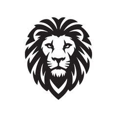 Lion Face Logo Silhouette