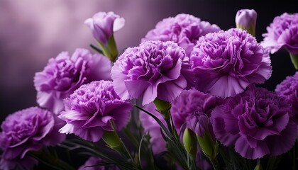 purple carnations