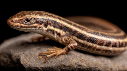 Fototapeta premium Close-up of a small lizard on a rock