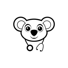 koala doctor mascot head