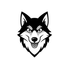 wolf head vector