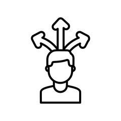 career choice icon with line style isolated on white background, eps file and easy to edit and change color.